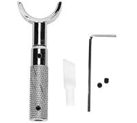 Respicefinem Manual Leather Swivel Knife with Ceramic Carving Blade - Smooth DoubleBearing Design for Fine Detail Work, Telescopic Brass Handle Adjustable 125mm, Ideal for DIY (7mm Oblique Rotary