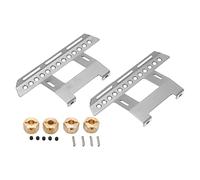 Respicefinem Metal Pedals Slider with Combinator for Axial SCX10II RC Trucks Enhance Your Remote Control Car Experience Aluminum Alloy Side Pedals Strong Durable and (Silver)