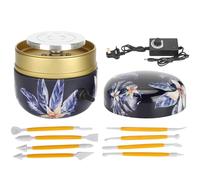 Respicefinem Mini Electric Potter's Wheel Ceramic Machine for Children and Students Ideal for Manual DIY Crafting Easy to Use with Stepless Speed Regulation Compact Design and