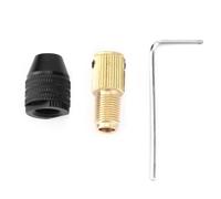 Respicefinem Miniature Self-Tightening Chuck Set for Electric Drills Clamping from 0.3-3.4mm Brass Aluminum Alloy Construction Connection Rod Hex Key (Look at The QiFN-03)