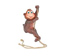Respicefinem Monkey Ornament Hanging Animal Decoration For Garden Yard Patio Outdoor Decorative Sculpture With Swing Design