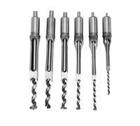 Respicefinem Mortice Chisel Set Drill Bits Set 25. 0×10. 0×6. 0 6Pcs Hole Saw Auger Drill Bit Mortising Chisel Woodworking Tool Mortice Chisel Set Auger Drill Bit