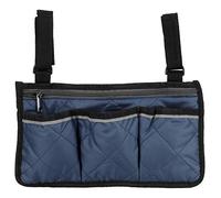 Respicefinem Multifunctional Navy Blue and Wine Red Wheelchair Side Hanging Bag Office Chair Storage Bag Armrest Pouch Organizer Made of Polyester Pongee with Light Line Design and (Navy Blue)