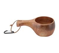 Respicefinem Nordic Style Wooden Mug Premium Acacia Wood Camping Cup with Lanyard for Outdoor Hiking Coffee Tea Milk Daily Use
