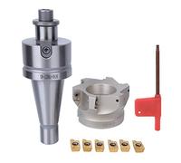 Respicefinem NT40 FMB27 Collet Chuck Holder BAP400R 80 27 6 Flute Cutter APMT1604 Inserts 10PCS Milling Inserts Reduces Insert Loss Saves Processing Costs for Long Time Use (NT40-FMB27+80 Cutter