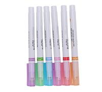 Respicefinem Outline Markers 6 Colors With Different Curves Shapes Smoothing Writing Experience For Doodling Scrapbooking And Student Notes Large Capacity Design