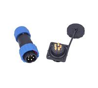 Respicefinem Plug Socket Square Aviation Power Connector Butt Terminal Adapter With IP68 Protection And Pure Copper Gold Plated Contacts For Communications Instrume (5 Pin)
