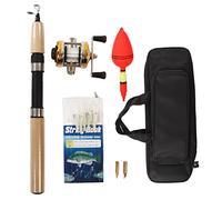 Respicefinem Portable Complete Ice Fishing Gear Set With Jigs For Adult Ideal Ice Fishing Rod Reel Set For Cold Winter Fishing