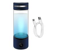 Respicefinem Portable Hydrogen Water Bottle Generator with SPE and PEM Technology Rechargeable Hydrogen Water Ionizer Machine for Home Travel Fitness Daily Drinking - 330ml (Blue)