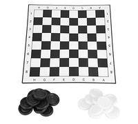 Respicefinem Portable Plastic International Checkers Folding Board Chess Game Ideal for Party Family Activities This Quality Plastic Game Features Hard Durable And Lightweight