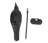 Respicefinem Premium PE Black Simulation Crow Decoy With Pole Ideal For Courtyard Decoration Attracting Hunting And Scaring Birds