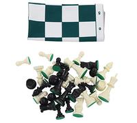 Respicefinem Premium Plastic Chess Set With 50x50cm Artificial Leather Board Ideal For Party Camping And Relaxing Enjoy Quality PP Material Service Life Moderate Size Light