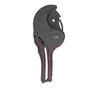 Respicefinem PVC Pipe Cutter with Ratchet Action Self Locking and Replaceable Blade Ideal for Cutting CPVC PEX Rubber Hose from 0 to 63 High Leverage Smooth Cutting Labor Saving (0-63)