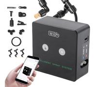 Respicefinem Rainforest Terrarium Timed Fogging System With 360° Rotatable Nozzle Intelligent Humidification Spray Kit For Reptile Remote APP Control And Timer (10m 4 nozzles)