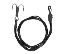 Respicefinem RC Crawler Kinetic Winch Strap with Hooks Elastic Rescue Towing Rope for 1 10 1 8 RC Car High Tensile Strength Stainless Steel Hook Alloy Buckle Durable Lightweight (Black)