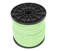 Respicefinem Reflective Paracord Rope Parachute Spool Cord with Collecting Bag para Cord Lanyard Reflective Camping Rope Texture Weaving 164ft 4mm Polyester Parachute Cord (green)