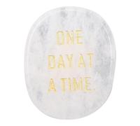 Respicefinem Rock Crystal Anxiety Worry Stone Portable Relaxation Tool for Stress Relief Soothing Palm Stone for Office Home Travel Mindfulness (White Crystal)