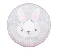 Respicefinem Round Electric Fan Guard Dust Cover for Pedestal Fan Summer Washable Safety Fan Cover Net Mesh for Kids Bunny L 45cm 17 7in A Lightweight Polyester Cover That Pr (Rabbit S)