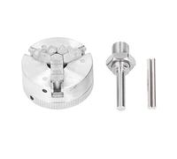 Respicefinem Self Centering Chuck 3 Jaw Lathe Chuck Set Made Of Aluminum Alloy For High Strength And Stability With M12X1 Connecting Rod 10 35mm Clamping Capacity For Turning Projects