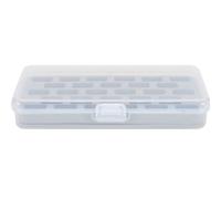 Respicefinem Sewing Storage Box Hemline Thread Storage Box 18. 0×10. 0×3. 0 28 Slots Empty Spools Box Plastic Thread Storage Cover Bobbin for Sewing Machine Hollow Septrum