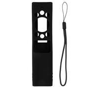 Respicefinem Silicone TV Remote Case For - Soft, Skin Friendly, -Slip, Washable with Lanyard for Family Use (Juego negro)