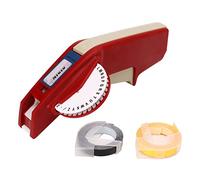 Respicefinem Single Hand Operated Raised Letter Label Maker For 1610 Manual Label Printer ABS Material Labeler Clear Numbers Letters DIY Width 6-9mm Labels (negro)