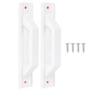 Respicefinem Sliding Door Handle Aluminum Alloy Punchless Minimalist Modern Door Pull Handle for Barn Cabinet Closet Door Drawer (White)