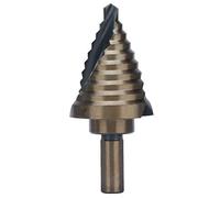 Respicefinem Spiral Step Drill Bit Dark Yellow High Speed Steel Grooved Stepped Drills Bits Ideal For Drilling Steel Plate Acrylic PVC And Wooden Boards With 10 Sizes And Unique 3