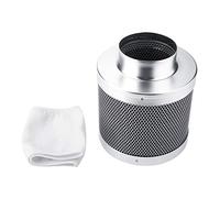 Respicefinem Stainless Steel 4 Inch Carbon Filters for Hydroponics with 55% Open Area and 99.9% Deodorizing Ability Ideal for House Workshop and Commercial Space Made of Stainless