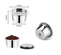 Respicefinem Stainless Steel Coffee Capsules Refillable Pods with Spoon Brush for K-FEE Machines Eco-Friendly Reusable Design Strong Flavor