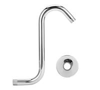 Respicefinem Stainless Steel S Design Bathroom Wall Mounted Shower Arm Elegant S Shaped Design Optimised Height Excellent Materials Wide Compatibility Concealed Installation 8in He