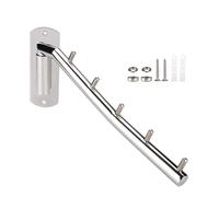 Respicefinem Stainless Steel Wall Mounted Clothes Hanger with 180 Degree Swivel Arm for Bedroom Bathroom Closet Space Saving Clothing Organizer Drying Rack