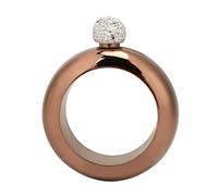 Respicefinem Stainless Steel Wine Bangle Flask Premium Durable Rustproof With Integrated Funnel Ideal For Dance Birthday Party And On The Go Use (Bronze 1)