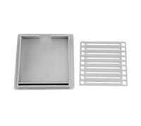 Respicefinem Sticky Note Holder With Templates Organizer Box Ideal For Keeping Thoughts And Tasks Organized In Office School Or Daily Life Compatible With 3x3 I (Grey)