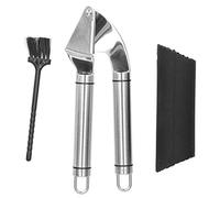 Respicefinem Suspensi Kitchen Garlic Press Crusher 304 Stainless Steel Fine Polished Mirror Kitchen Tool Ideal for Home Cooking with 20×8×4 Dimensions