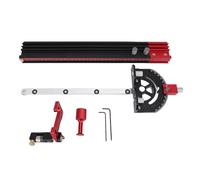 Respicefinem Table Saw Miter Guide Table Saw Angle Push Ruler Band Saw Miter System with 13 Positive Angle Stops Extendable Fence Fine Adjustable Backing Block for Woodworking