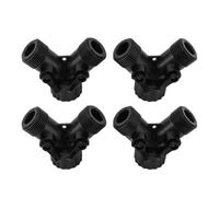 Respicefinem Tap Y Splitter 2 Way 2 Valves Hose Splitter Connector Enables Simultaneous Connection of Two Water Pipes for Fast Gardening Hose Connection Ideal for Garden Faucet Sta (Black)