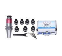 Respicefinem Tapping Collet Set High Strength and Efficient Fast Change Suitable for CNC Machining with 7pcs Collets and BT40 GT12 Shank Model