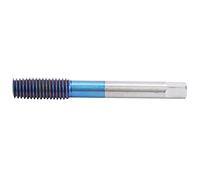 Respicefinem Thread Tap Nano Blue Coating Tungsten Steel Metric Straight Handle Machine Tapping Tool M5 High Efficiency Tapping with Clear Threads Suitable for Repair Furniture A (M10)
