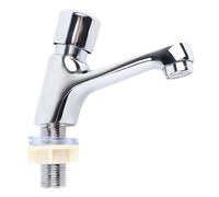 Respicefinem Time Delay Faucet Water Saving Copper Time Delay Basin Sink Tap Faucet for Efficient Water Conservation Ideal for Home Kitchen Bathroom Hotel Use w