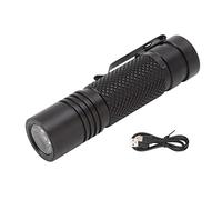 Respicefinem Ultra Bright 800LM Portable USB Rechargeable Flashlight 5 Light Modes Premium Aluminium Alloy Construction Ideal for Camping Emergency and Outdoor Use