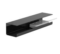 Respicefinem Under Desk Cable Management Tray White Power Strip Organizer Reduces Clutter Adopts No Punch Design Suitable For Home Office Internet Cafe Approx 500g 10x8 5x40cm (Black)