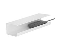 Respicefinem Under Desk Cable Management Tray White Power Strip Organizer Reduces Clutter Adopts No Punch Design Suitable For Home Office Internet Cafe Approx 500g 10x8 5x40cm (White)