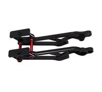 Respicefinem Upgraded Aluminum Alloy Remote Control Car Rear Wing Mount Set For 1/8 Scale Arrma Kraton Typhon And Other RC Vehicles Durable Lightweight And Easy To Install (Black Red)