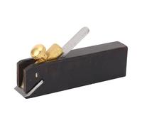 Respicefinem Wood Planer Ebony Hand Plane High Speed Steel Blade Compact Woodworking Tool for Flat Surface Planing Trimming Chamfering