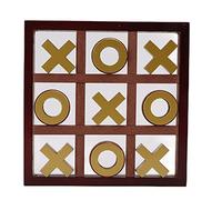Respicefinem XO Wooden Board Game XO Toe Game For Kids Party And Family Made Of Quality Pine Hard Toughness Wear Resistant Clear Texture Not Easy To Crack Suitable For The Whole