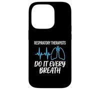 Respiratory Therapists Do It Every Breath EKG Lung Line Case for iPhone 14 Pro