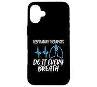 Respiratory Therapists Do It Every Breath EKG Lung Line Case for iPhone 16 Plus