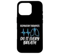 Respiratory Therapists Do It Every Breath EKG Lung Line Case for iPhone 16 Pro