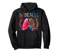Respiratory Therapy Floral Lung O2 Dealer RT Nurse Pulmonary Pullover Hoodie